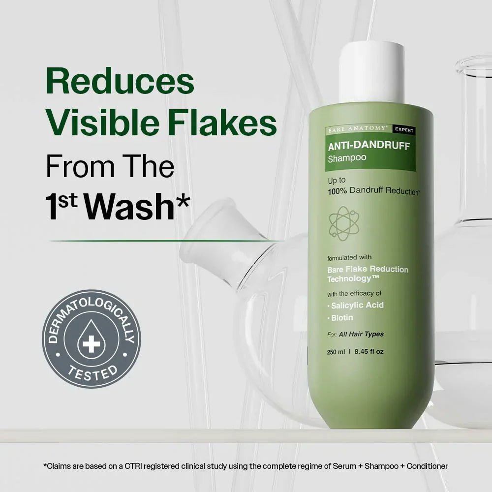 Anti Dandruff Shampoo with Salicylic Acid, Piroctone Olamine &amp; Biotin - 250ml
