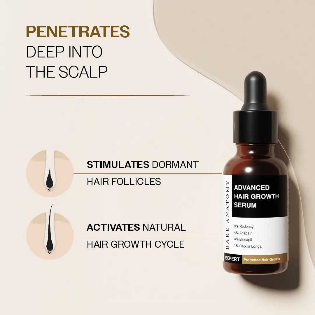 Hair Growth Serum (30 ml | Pack of 2) &amp; Scalp Massager Hair Growth Combo