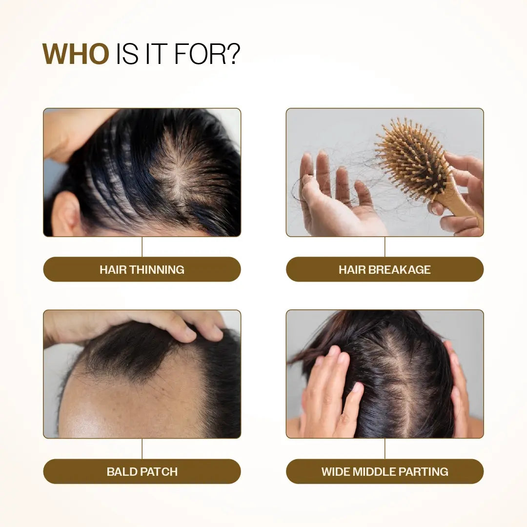 Hair Growth Serum (30 ml | Pack of 2) &amp; Scalp Massager Hair Growth Combo