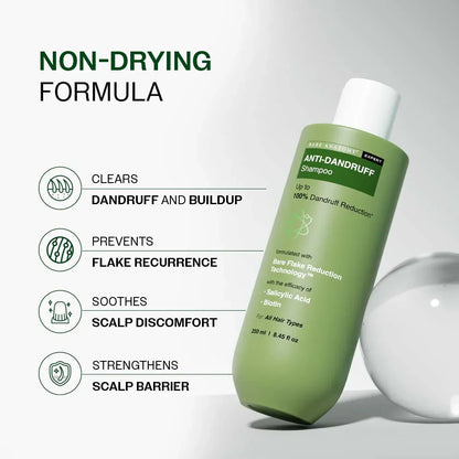 Anti Dandruff Shampoo with Salicylic Acid, Piroctone Olamine &amp; Biotin - 250ml