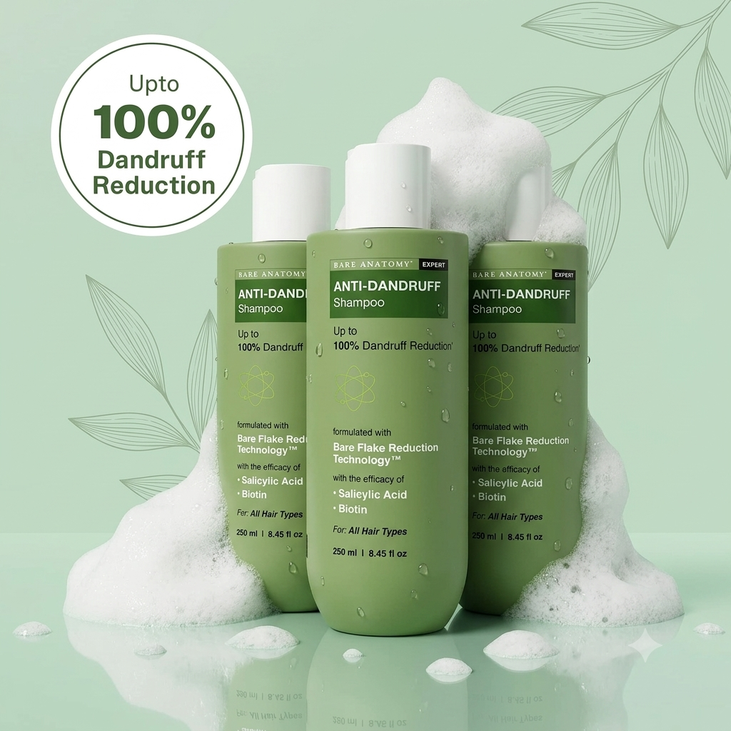 Anti Dandruff Shampoo with Salicylic Acid, Piroctone Olamine &amp; Biotin - 250ml Pack-3