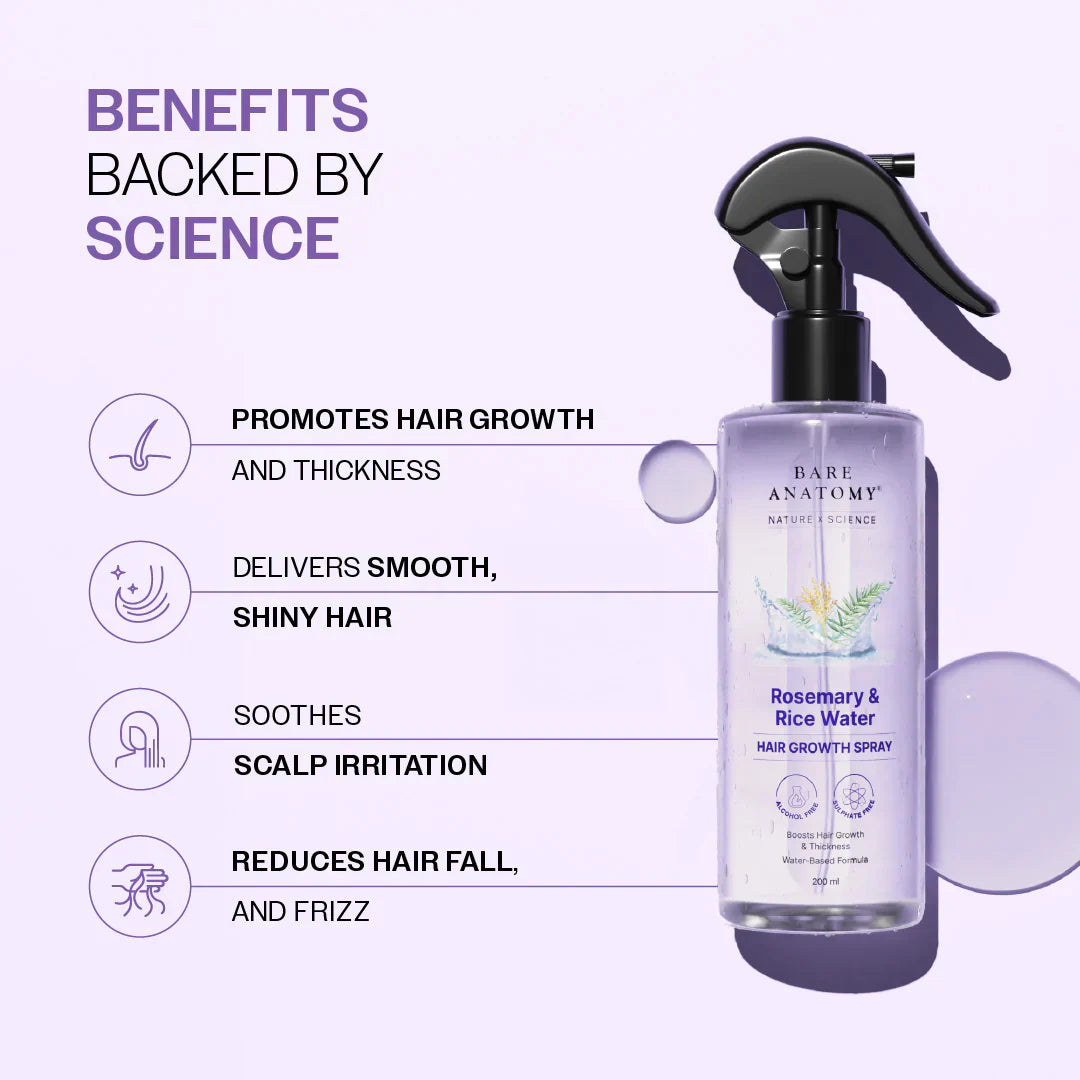 Rosemary &amp; Rice Water Hair Growth Spray - 200 ml